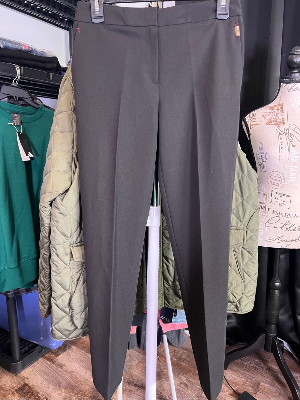 Tommy Hilfiger Black Straight-Leg Ponte Trousers
